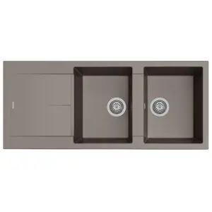 现代不锈钢双层厨房水槽